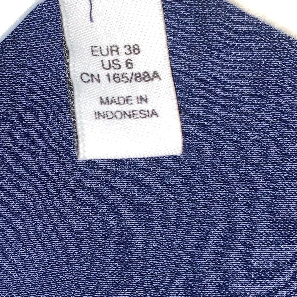 & Other Stories Navy Paris Atelier Label Wrap Dress Size 6 - Picture 8 of 10